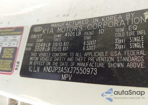 2018 Kia Soul + z USA, uszkodzony, nr VIN KNDJP3A5XJ7550973